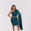 Ariana Angle Hem Dress Teal W&L Exclusive
