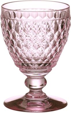 Villeroy & Boch Boston Rose Crystal Goblets, Set of 4